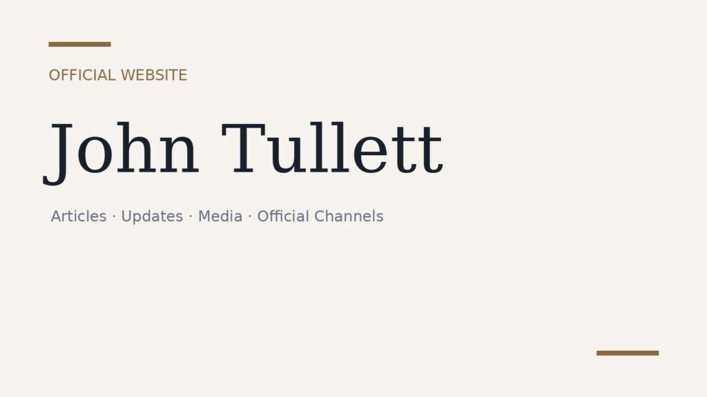 John Tullett official website graphic